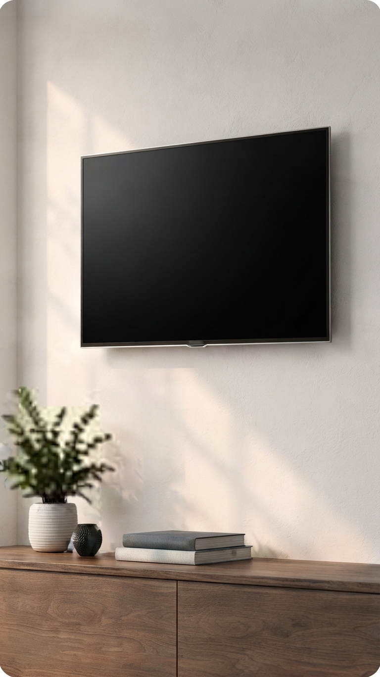 Mounted TV in Living Room